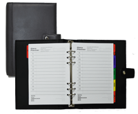 large vinyl organizer with undated planner pages